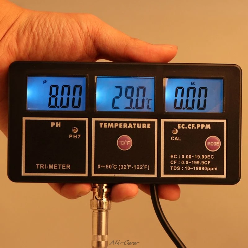 6 in 1 Water Quality Tester Monitor pH Meter Aquarium Water Meter for test PH / Temperature / EC / CF / PPM / TDS
6 in 1 Water Quality Tester Monitor pH Meter Aquarium Water Meter for test PH / Temperature / EC / CF / PPM / TDS