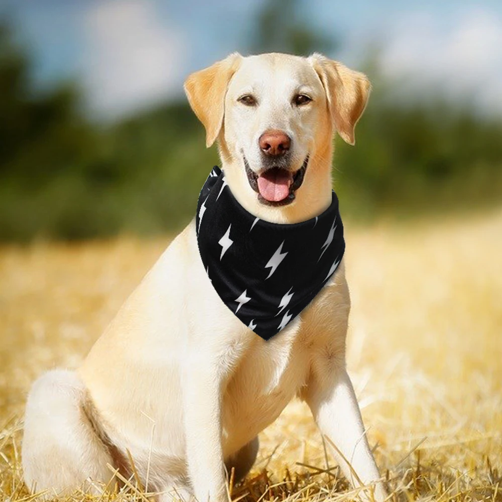 Черная регулируемая бандана для собак аксессуары домашних животных треугольный