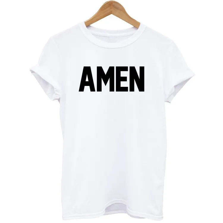 AMEN women Fashion Summer Cotton Funny T-Shirt Casual Slim Short Sleeve Tshirt Camisetas
AMEN women Fashion Summer Cotton Funny T-Shirt Casual Slim Short Sleeve Tshirt Camisetas