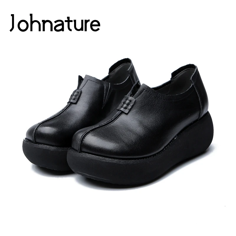Johnature 2022 New Spring/Autumn Genuine Leather Round Toe Casual Retro Slip-on Wedges Platform Women Shoes Pumps
Johnature 2022 New Spring/Autumn Genuine Leather Round Toe Casual Retro Slip-on Wedges Platform Women Shoes Pumps