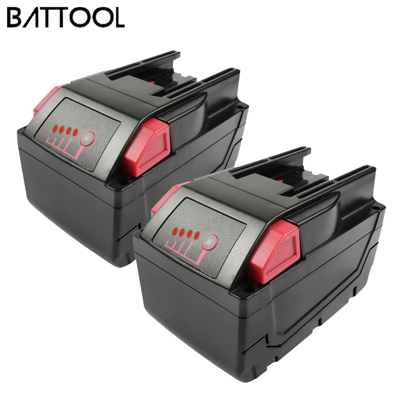 2 упаковки 28V 6.0Ah литий ионный Сменный аккумулятор для Milwaukee M28 48 11 2830 0730 20