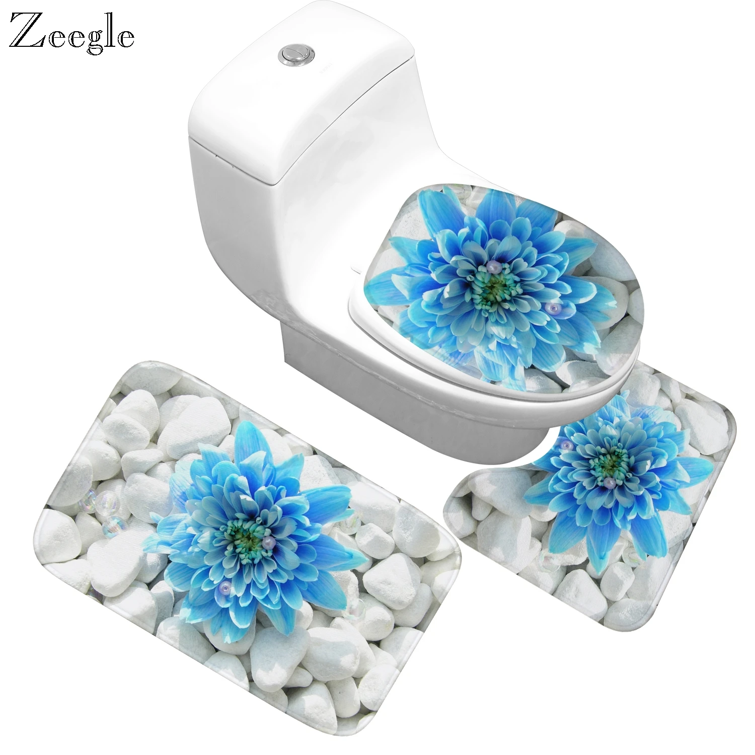 Zeegle 3D Stone Memory Foam Bath Mats Set 3Pcs Anti-slip Floor Mats Bathroom Toilet Rugs Absorbent Bathroom WC Mat
Zeegle 3D Stone Memory Foam Bath Mats Set 3Pcs Anti-slip Floor Mats Bathroom Toilet Rugs Absorbent Bathroom WC Mat