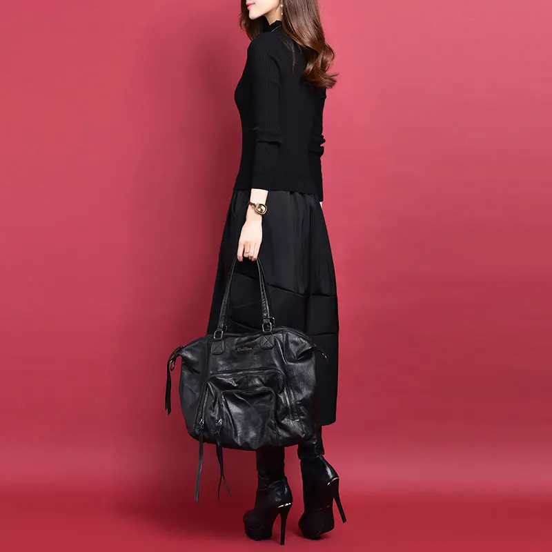 Autumn new female dress long sleeve Korean fashion Slim fake two autumn and winter solid color dress
Autumn new female dress long sleeve Korean fashion Slim fake two autumn and winter solid color dress