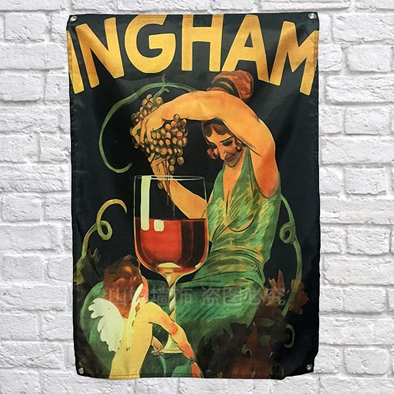 INGHAM Wine Nordic style personality creative hanging Banners Bar Winery Billiards Hall home wall decor live background cloth
INGHAM Wine Nordic style personality creative hanging Banners Bar Winery Billiards Hall home wall decor live background cloth