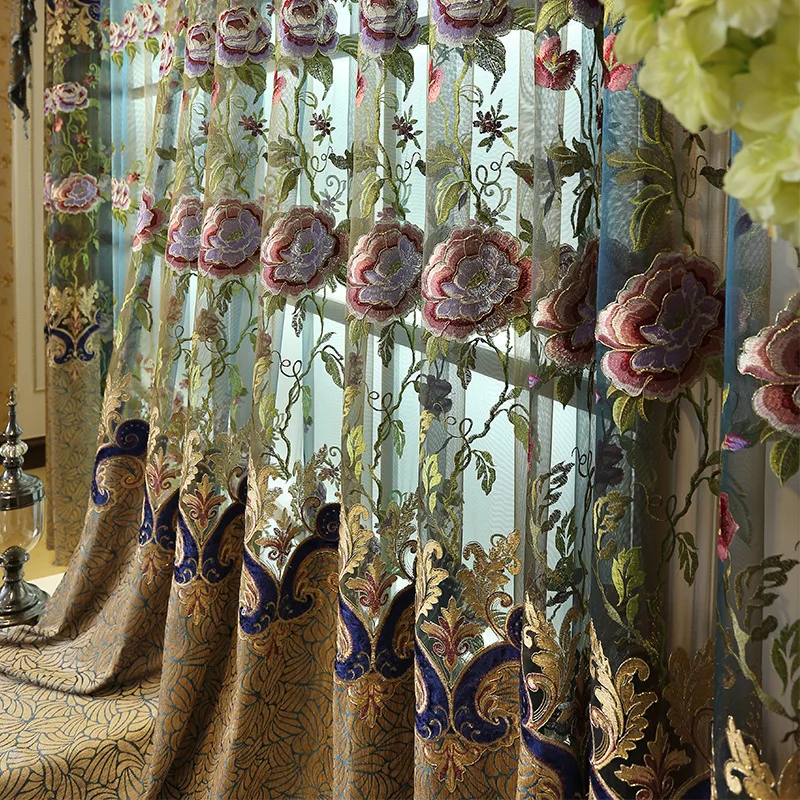 Retro court curtain for living room High quality embroidered tulle curtain for bedroom curtains Bronzing window fabric
Retro court curtain for living room High quality embroidered tulle curtain for bedroom curtains Bronzing window fabric