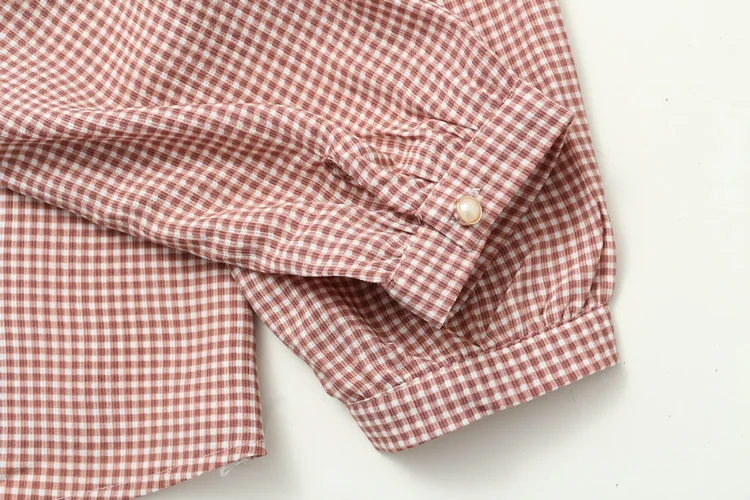 NANABUBU Fashion Plaid Ruffles Casual Women Tops and Blouses Long Sleeve Peter Pan Collar Shirt Vintage Cotton Tops Female
NANABUBU Fashion Plaid Ruffles Casual Women Tops and Blouses Long Sleeve Peter Pan Collar Shirt Vintage Cotton Tops Female