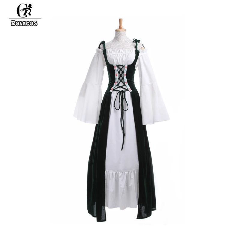 ROLECOS New Arrival Medieval Renaissance Women Costumes Victorian Long Dresses Retro Vintage Women Dress for Beer Festival
ROLECOS New Arrival Medieval Renaissance Women Costumes Victorian Long Dresses Retro Vintage Women Dress for Beer Festival