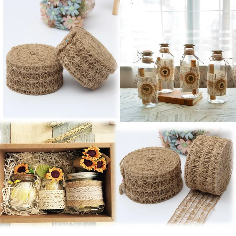 2M/Roll Natural Hemp Trim Ribbon Party Crafts Wedding Ribbon Gift Warpping Jute Burlap DIY Wedding Party Festival Decoration
2M/Roll Natural Hemp Trim Ribbon Party Crafts Wedding Ribbon Gift Warpping Jute Burlap DIY Wedding Party Festival Decoration