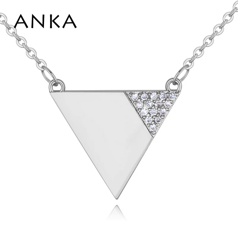 ANKA triangle shape pendant necklace women's jewelry micro pave AAA cubic zirconia fashion office lady necklace gift #26134
ANKA triangle shape pendant necklace women's jewelry micro pave AAA cubic zirconia fashion office lady necklace gift #26134