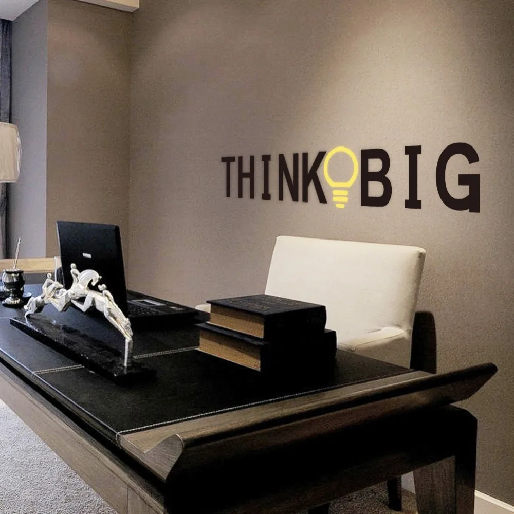 Vinyl Quotes Wall Stickers THINK BIG Removable Decorative Decals for office Decor Wall Sticker Decal Mural Home decoration
Vinyl Quotes Wall Stickers THINK BIG Removable Decorative Decals for office Decor Wall Sticker Decal Mural Home decoration