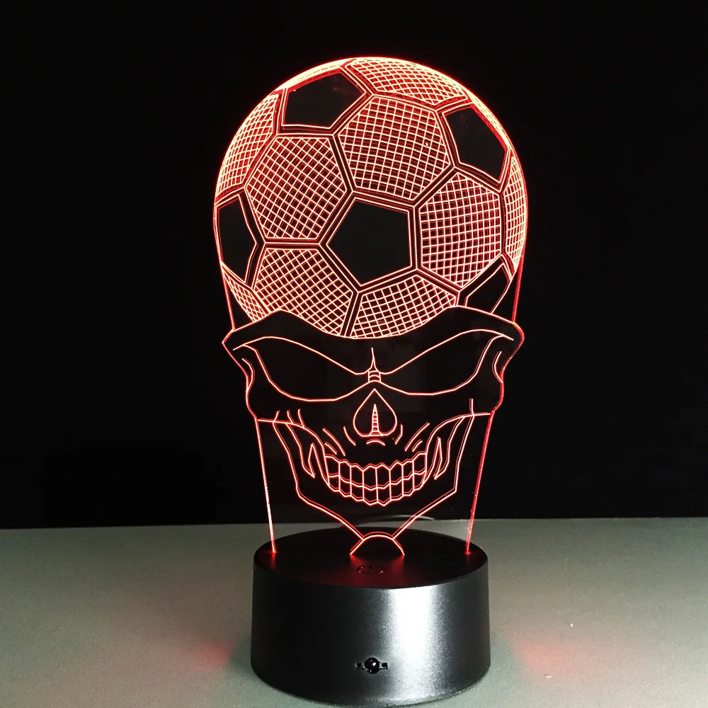 Football Skull 3D Night Light Creative Desk LED USB Lamp Lampada Party Xmas Gift Table Child Kids Touch Lighting Soccer Gift
Football Skull 3D Night Light Creative Desk LED USB Lamp Lampada Party Xmas Gift Table Child Kids Touch Lighting Soccer Gift