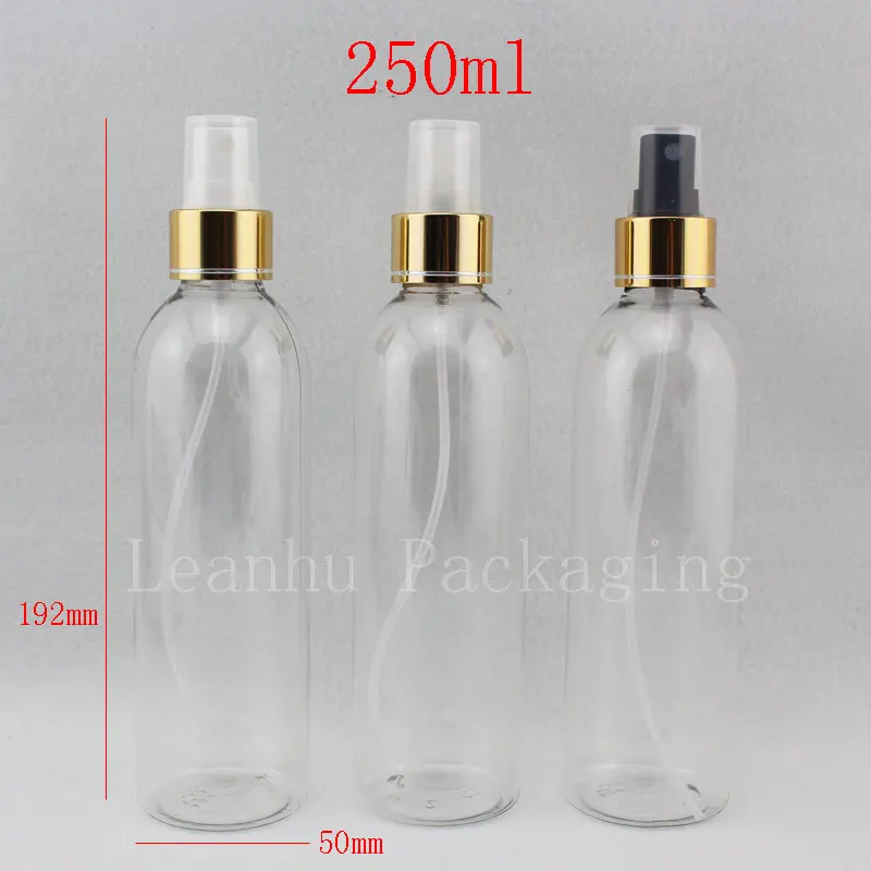 

250 мл прозрачная пластиковая бутылка для ухода за кожей с тонким распылителем, пустые косметические контейнеры, 250 куб многоразовые бутылки ...