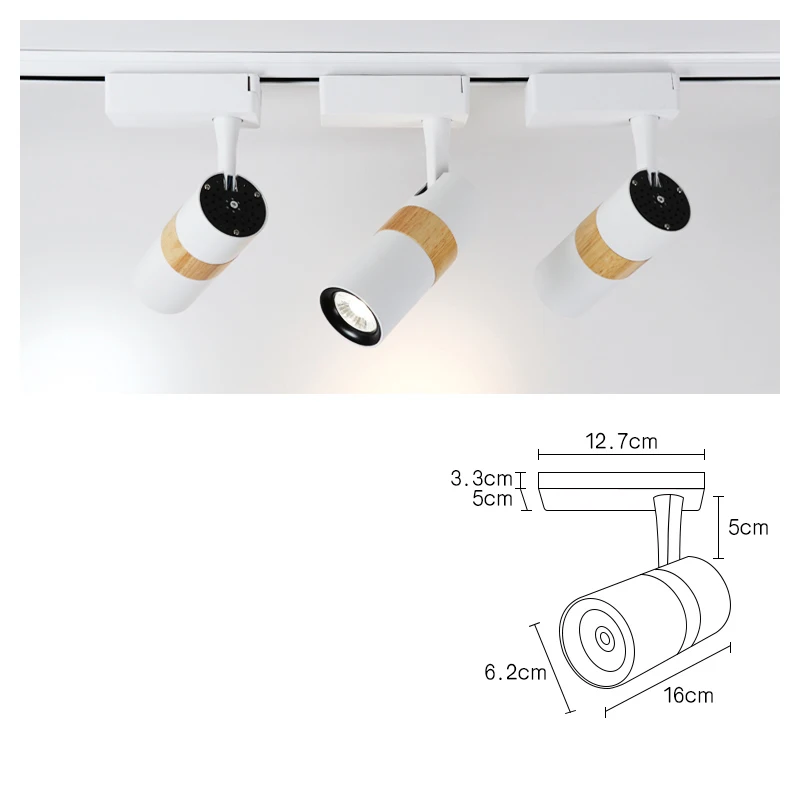 LED Track Light 10W COB Lamp Lights Rail Spotlights Leds Tracking Fixture Spot Reflectors for clothes Store | Освещение