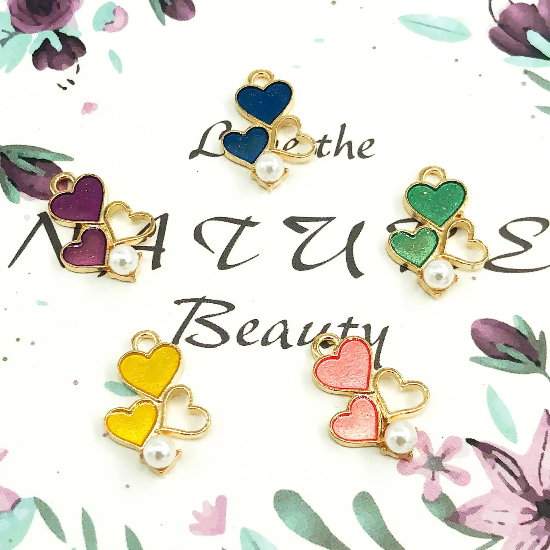 20pcs/lot Zinc Alloy Charms Enamel Heart With Imitation Pearl Charms For DIY Necklaces Bracelets Jewelry Making Accessories
20pcs/lot Zinc Alloy Charms Enamel Heart With Imitation Pearl Charms For DIY Necklaces Bracelets Jewelry Making Accessories