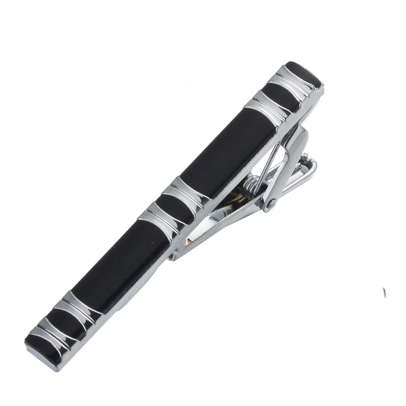 New high quality men's business suit, Silvery Stripe Black Tie clip, fashionable wedding dress accessories
New high quality men's business suit, Silvery Stripe Black Tie clip, fashionable wedding dress accessories