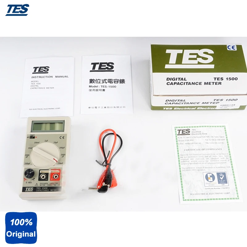 TES-1500 Portable Digital Overload Fuse Protection Measurement Capacitance Meter
TES-1500 Portable Digital Overload Fuse Protection Measurement Capacitance Meter