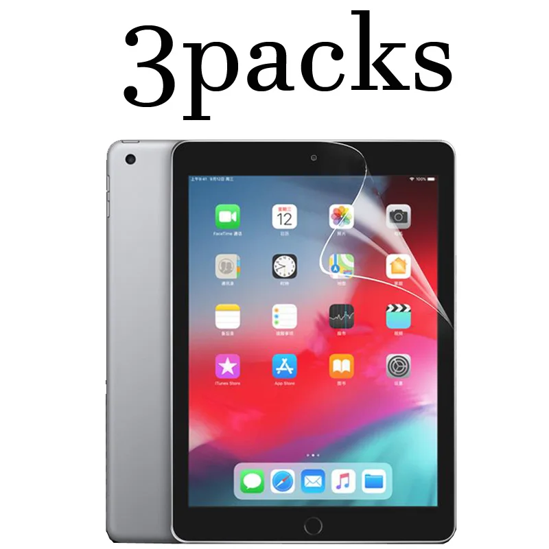 3 packs PET soft screen protector for Ipad 2 3 4 air 12 pro 7.9 9.7 10.5 2018 2019 mini 1 2 3 4 5 protective film for Apple Ipad
3 packs PET soft screen protector for Ipad 2 3 4 air 12 pro 7.9 9.7 10.5 2018 2019 mini 1 2 3 4 5 protective film for Apple Ipad