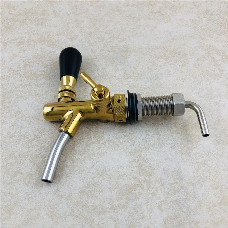 Draft Beer Faucet,Golden Adjustable Beer Tap Faucet with Long Shank 75mm G5/8 Thread Home Brew Bar Beer Wine Making Tool
Draft Beer Faucet,Golden Adjustable Beer Tap Faucet with Long Shank 75mm G5/8 Thread Home Brew Bar Beer Wine Making Tool