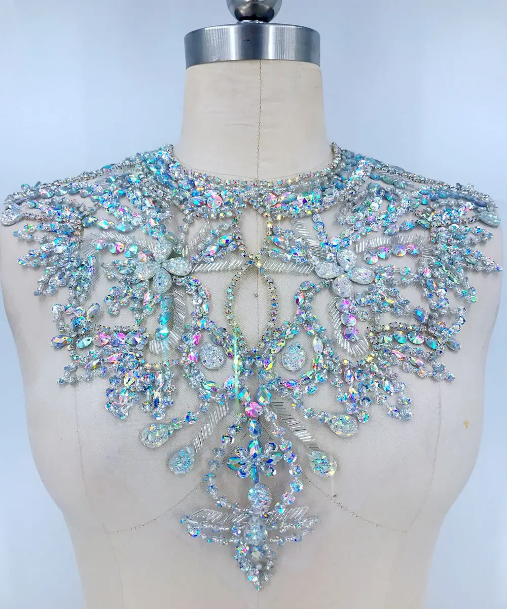 handmade Hot drilling Rhinestone pearl lace embroidery patch collar applique wedding dress DIY Performance clothing
handmade Hot drilling Rhinestone pearl lace embroidery patch collar applique wedding dress DIY Performance clothing