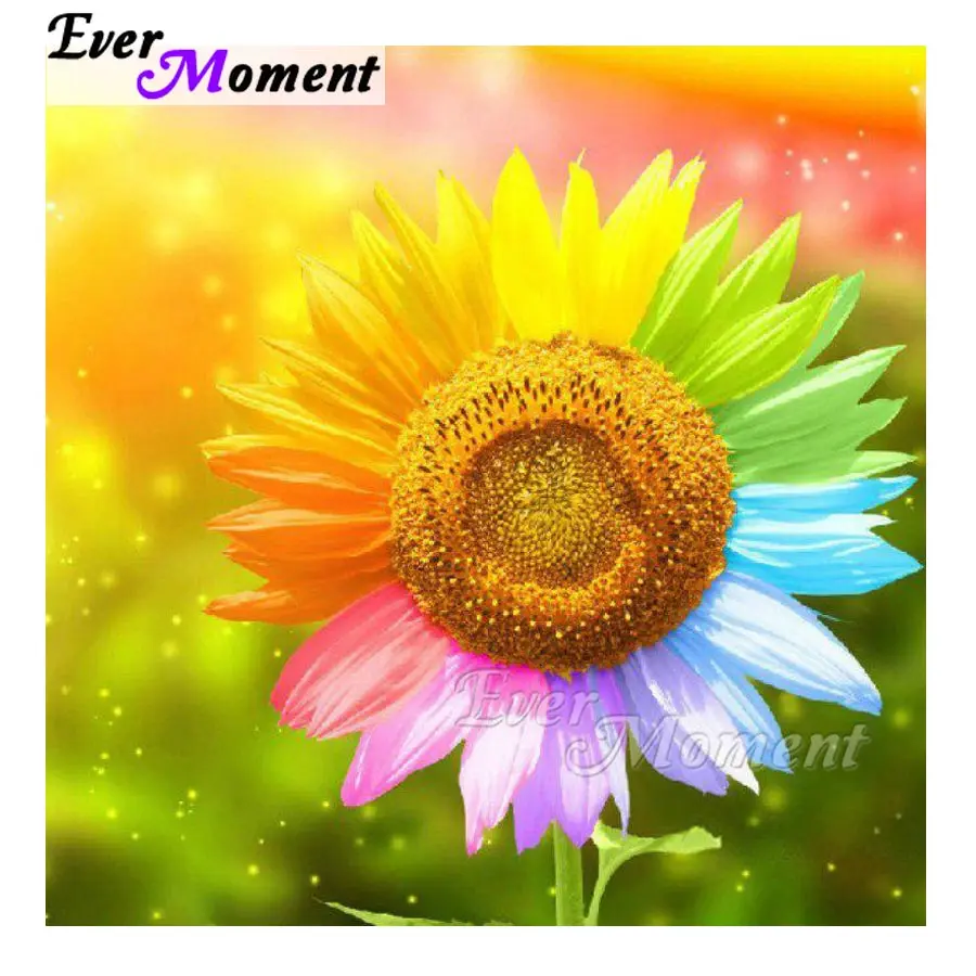 Ever Moment Flower Colorful Diamond Painting Full Square Drill 5D DIY Rhinestone Home Decor Embroidery Handmade S2F1276 | Дом и сад