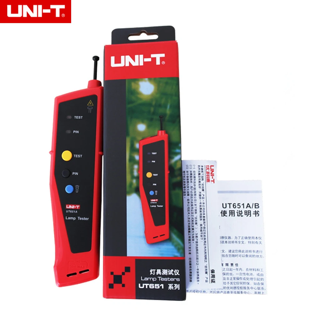 UNI-T UT651A Handheld Lamp Tester Detector Led Fluorescent Light Bulbs Flashlight Luxmeter
UNI-T UT651A Handheld Lamp Tester Detector Led Fluorescent Light Bulbs Flashlight Luxmeter