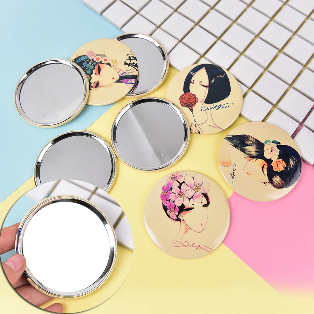 Kawaii Мини карманное косметическое зеркало для девочек компактные зеркала Espelho De