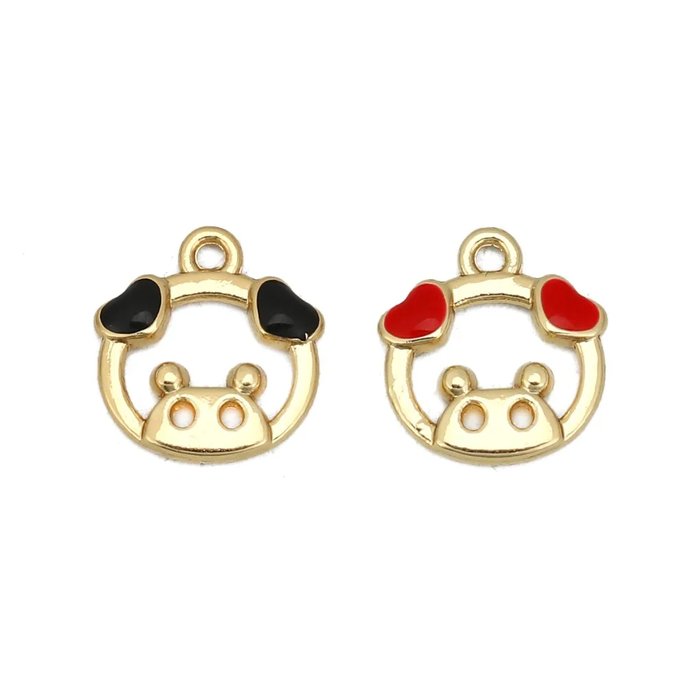 DoreenBeads Fashion Zinc Based Alloy DIY Pendant Charms Pig Animal Gold Setting Black Red Enamel 12mm x 11mm( 3/8"), 10 PCs
DoreenBeads Fashion Zinc Based Alloy DIY Pendant Charms Pig Animal Gold Setting Black Red Enamel 12mm x 11mm( 3/8"), 10 PCs