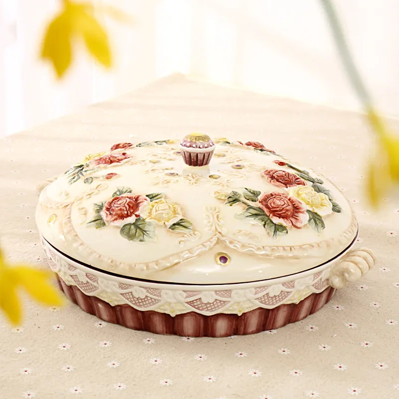 European Victorian Candy Box Ceramic Fruit Bowl Dried Fruit Box High-end Home Coffee Table Decor Furnishings Lid Fruit M1883
European Victorian Candy Box Ceramic Fruit Bowl Dried Fruit Box High-end Home Coffee Table Decor Furnishings Lid Fruit M1883