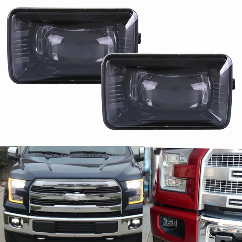 Пара Для Ford F150 2015 2016 2017 проектор круглый светодиодный противотуманные фары|Фара