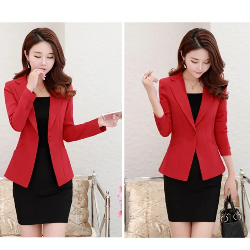 Spring and Autumn Women's Blazer Casual Top One Button Short Suit Plus Size 3XL Slim Elegant Lady Fashion Business Suit Jacket
Spring and Autumn Women's Blazer Casual Top One Button Short Suit Plus Size 3XL Slim Elegant Lady Fashion Business Suit Jacket
