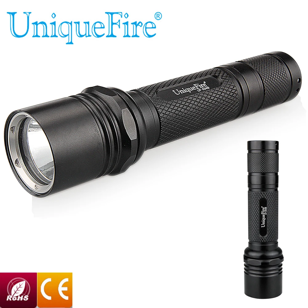 

Uniquefire Flashlight 504B MINI Flat Rechargeable XML T6 LED Torch Led Lamp 1200 Lumen Lanterna Shockproof