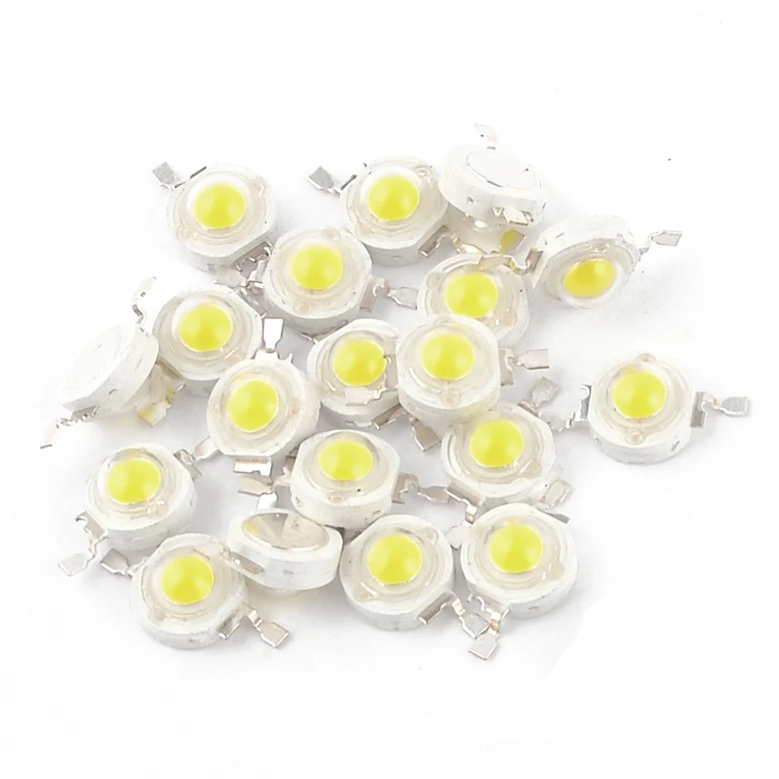 20 Pcs High Power 2 Pin 3W White LED Bead Emitters 170-190Lm 6000K