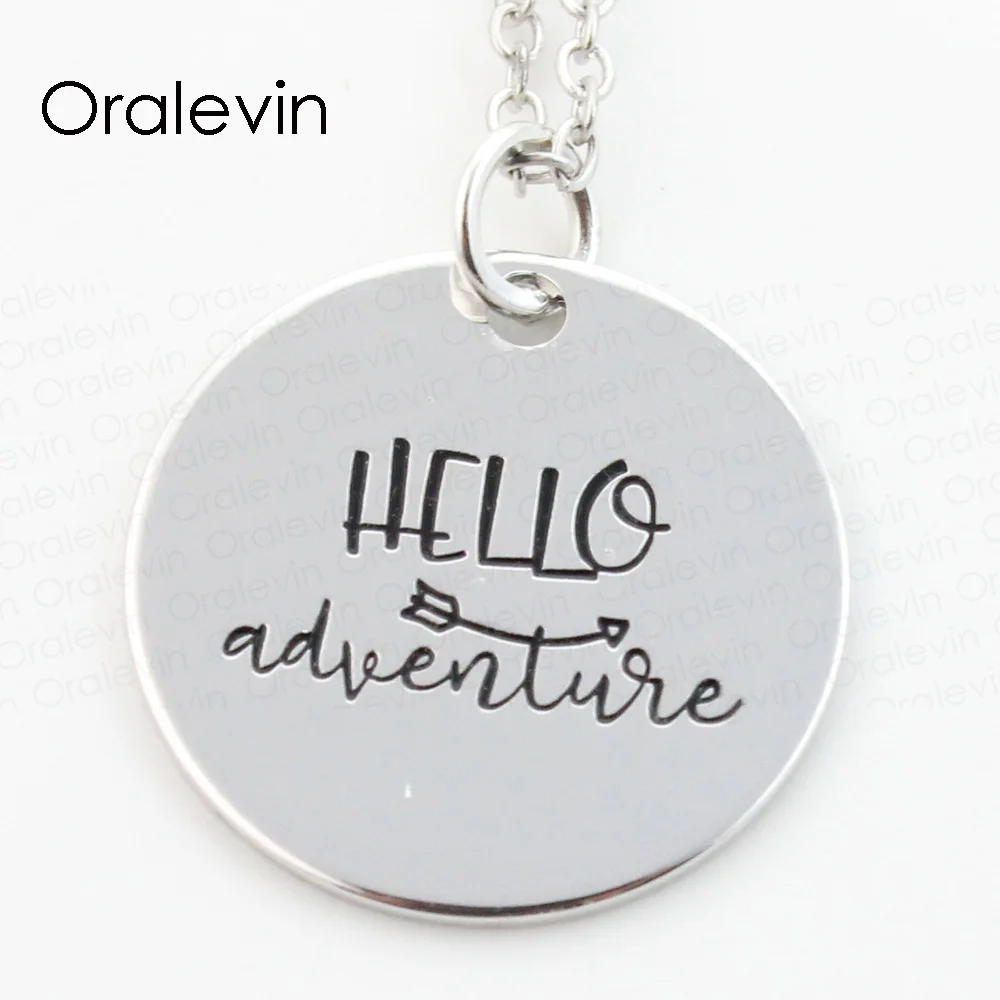 Оптовая продажа, подвеска с гравировкой в виде диска HELLO ADVENTURE, ожерелье, подарок для любимого, ювелирные изделия 10 шт./лот, # LN250
Оптовая продажа, подвеска с гравировкой в виде диска HELLO ADVENTURE, ожерелье, подарок для любимого, ювелирные изделия 10 шт./лот, # LN250