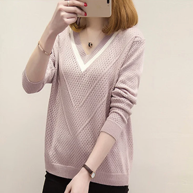 Women Basic Sweater Tops Plus Size Autumn winter Casual V-Neck Loose Large Long Sleeve Solid Pullovers Big Size LJ0514
Women Basic Sweater Tops Plus Size Autumn winter Casual V-Neck Loose Large Long Sleeve Solid Pullovers Big Size LJ0514