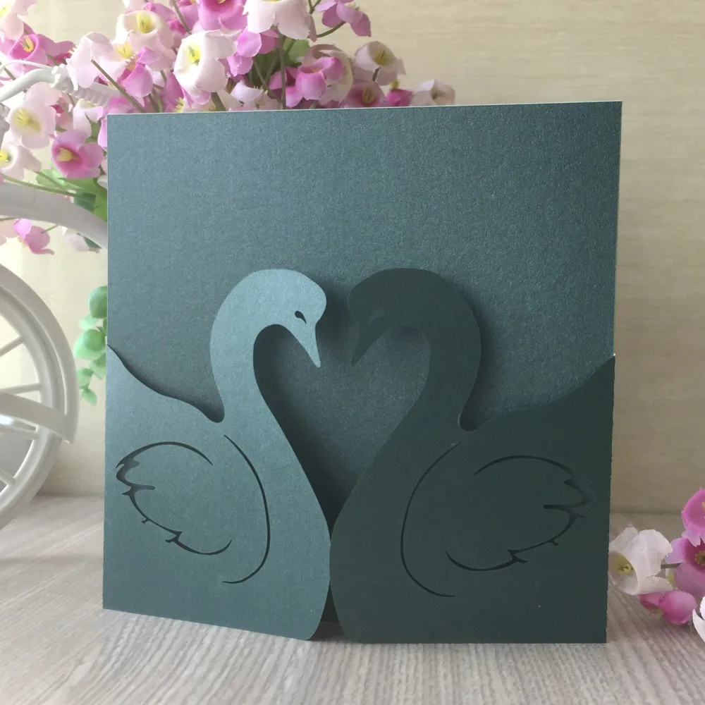 30pcs/lot Laser Cut Paper Craft Gold color Pretty Swan Wedding Invitation Greeting congratulation wedding cards
30pcs/lot Laser Cut Paper Craft Gold color Pretty Swan Wedding Invitation Greeting congratulation wedding cards