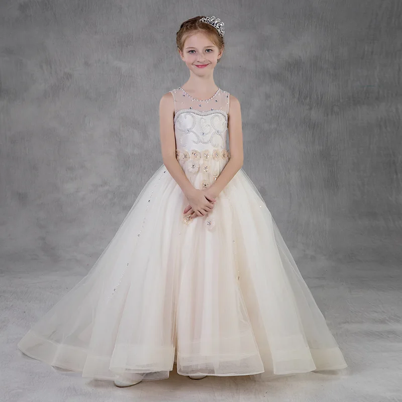 Big Girls Lace Flower Girl Dresses For Weddings White Long Tulle Ball Gown Patchwork Crystyle Flower Girl Dress
Big Girls Lace Flower Girl Dresses For Weddings White Long Tulle Ball Gown Patchwork Crystyle Flower Girl Dress