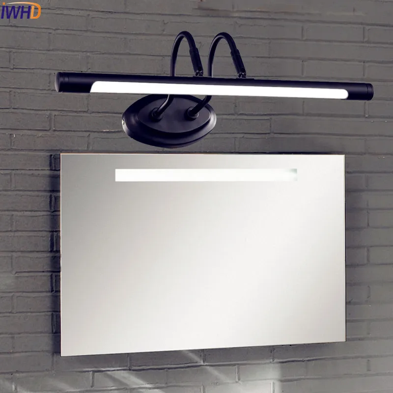 IWHD American LED Mirror Light Dresser Rustproof Balck Vintage Wall Lamp Lights LED Bathroom Light Arandela Sconce
IWHD American LED Mirror Light Dresser Rustproof Balck Vintage Wall Lamp Lights LED Bathroom Light Arandela Sconce