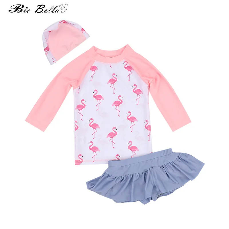 Children Kids Swimwear Girls Fashion Swimming Bathing Swimsuit Set Skirts+Cap+Tops Long Sleeve Bathwear Set Surfing Clothes Girl
Children Kids Swimwear Girls Fashion Swimming Bathing Swimsuit Set Skirts+Cap+Tops Long Sleeve Bathwear Set Surfing Clothes Girl