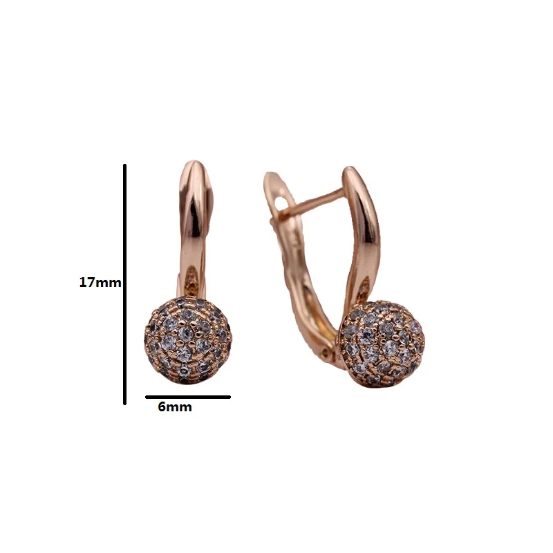 Jiamu Hot New Fashion Women's Party Jewelry with Natural Zircon 585 Rose Gold Round Earrings
Jiamu Hot New Fashion Women's Party Jewelry with Natural Zircon 585 Rose Gold Round Earrings