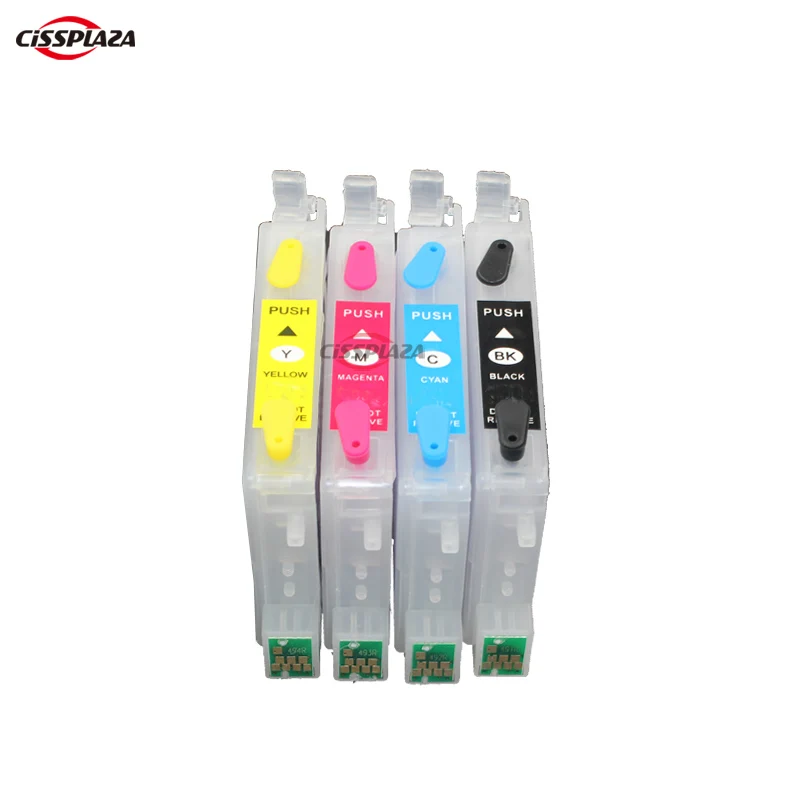 

CISSPLAZA compatible For EPSON C64 C66 C84 C84N C84WN C86 CX3600 CX3650 CX6400 CX6600 refillable ink cartridge T0441 - T0444