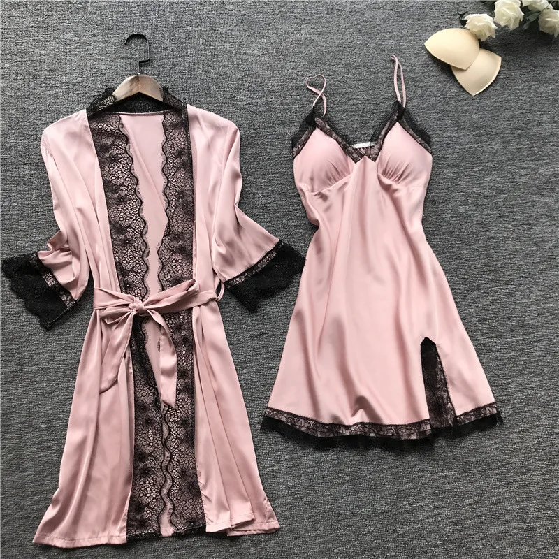 2019 New Pyjama Sexy Sleepwear Women Pajamas Summer Lace Silk Pyjama Set 4 Pieces Sleep clothing Pijama Femme Fdfklak
2019 New Pyjama Sexy Sleepwear Women Pajamas Summer Lace Silk Pyjama Set 4 Pieces Sleep clothing Pijama Femme Fdfklak