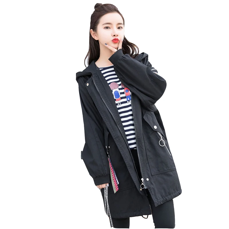2020 New Spring Autumn Women Loose Windbreaker Plus Size Casual Coat Code Ladies Long Fat Boutique Fashion Female Jacket
2020 New Spring Autumn Women Loose Windbreaker Plus Size Casual Coat Code Ladies Long Fat Boutique Fashion Female Jacket