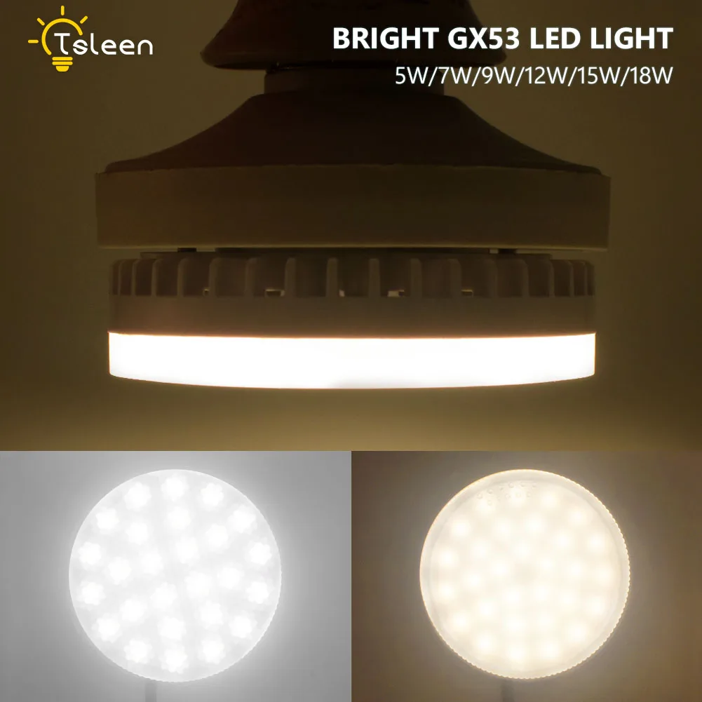 8PCS 5/7/9/12/15/18W GX53 LED Downlight Round lamp light super bright led bulb GX 53 110v 220v 240v Ceiling Down light Spotlight
8PCS 5/7/9/12/15/18W GX53 LED Downlight Round lamp light super bright led bulb GX 53 110v 220v 240v Ceiling Down light Spotlight