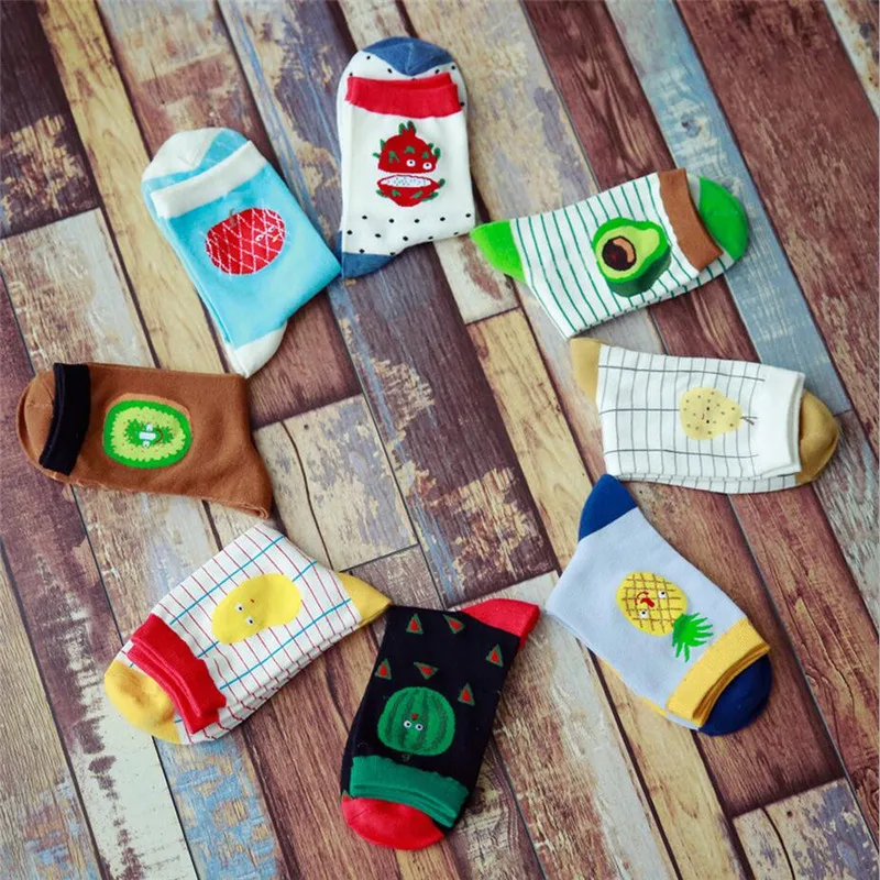 4 Pairs Women's Socks Color Colorful Funny Fruit Socks Ladies Soft Cute Cartoon Cotton Japanese Korean Socks Female
4 Pairs Women's Socks Color Colorful Funny Fruit Socks Ladies Soft Cute Cartoon Cotton Japanese Korean Socks Female