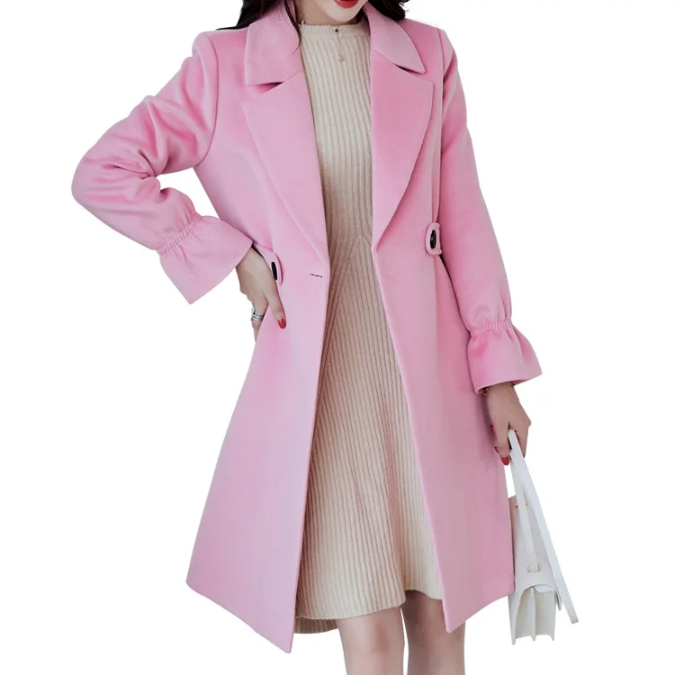 The new 2018 cloth coat winter fashion cloth coat pure color coat women's temperament
The new 2018 cloth coat winter fashion cloth coat pure color coat women's temperament