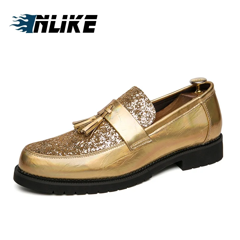 Patent Leather Wedding Shoes Mens Wingtip Slip-On Loafers Tassel Fringe Formal Dress Shoes
Patent Leather Wedding Shoes Mens Wingtip Slip-On Loafers Tassel Fringe Formal Dress Shoes