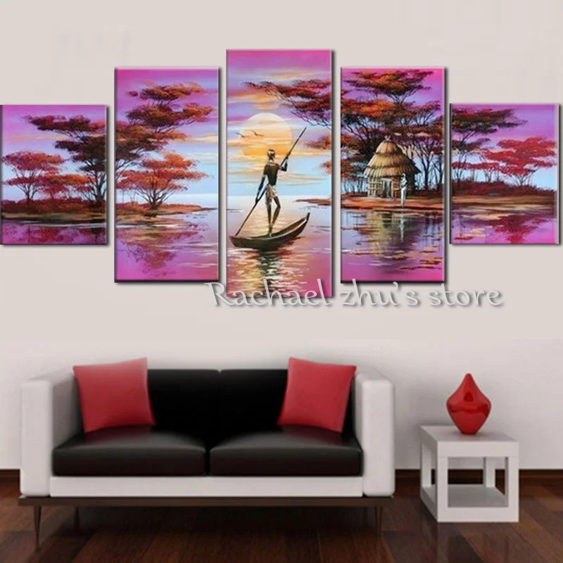 Hand Painted Abstract Africa Sunsets Landscape Oil Painting On Canvas 5 Pieces Abstract Wall Pictures Living Room Home Decor Art
Hand Painted Abstract Africa Sunsets Landscape Oil Painting On Canvas 5 Pieces Abstract Wall Pictures Living Room Home Decor Art