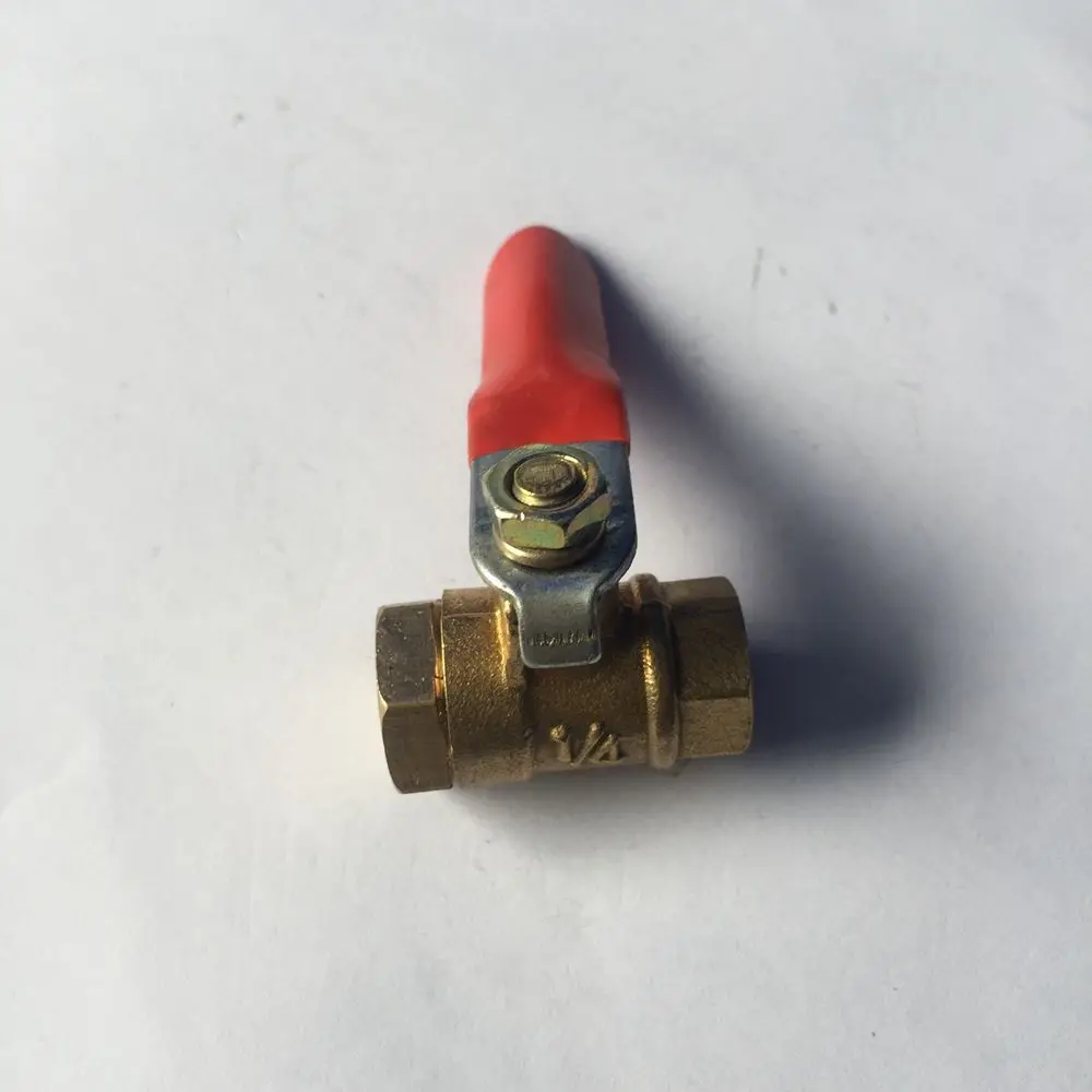 

1PC Female to Female 1/4'' 3/8'' 1/2'' 1/8" PT Thread Red Handle Brass Ball Valve Pipe Fitting Coupler Adapter