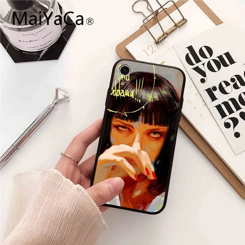 Maiyaca Pulp фантастика мобильный черный мягкий чехол для телефона iPhone 5 5Sx 6 7 7plus 8 8Plus X XS