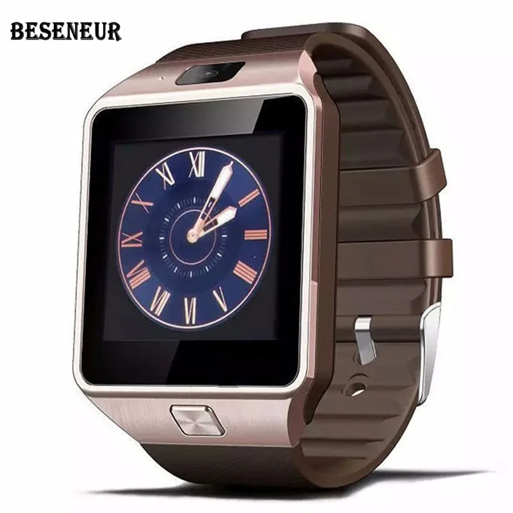 Beseneur Bluetooth Смарт часы DZ09 для мужчин поддержка TF SIM с камерой Smartwatch шагомер Android IOS